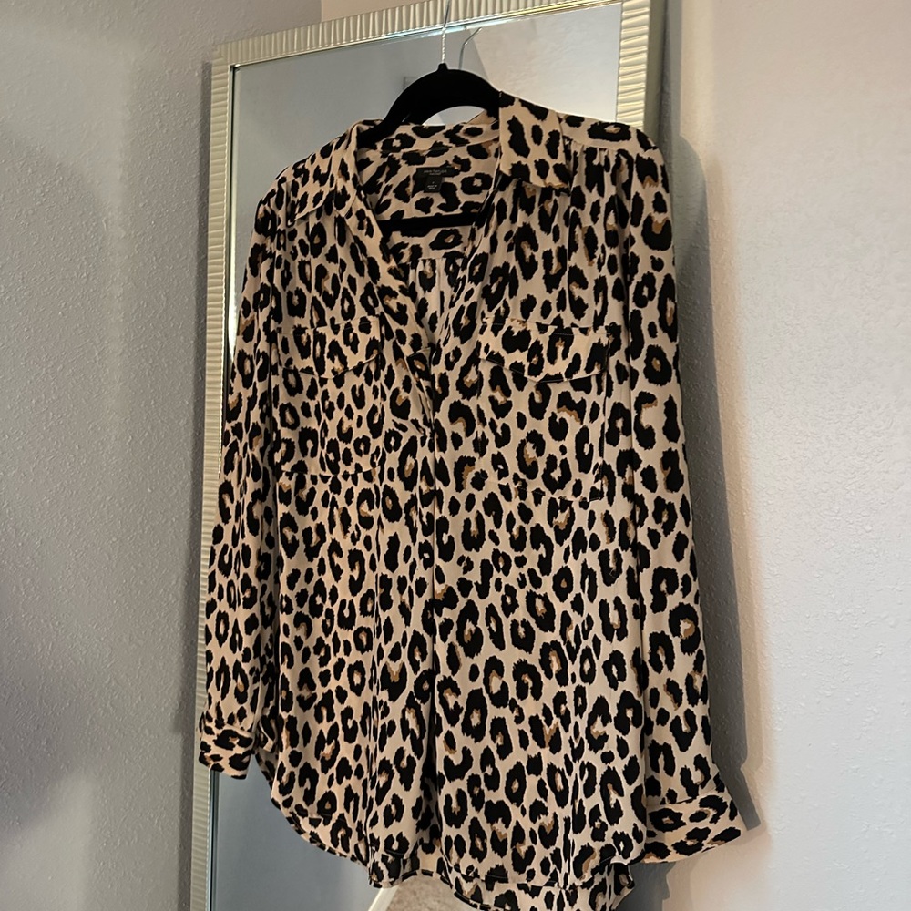 JCrew leopard top large